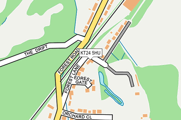 KT24 5HU map - OS OpenMap – Local (Ordnance Survey) KT24 5HU map - OS OpenMap – Local (Ordnance Survey)