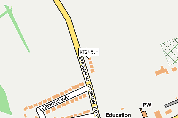 KT24 5JH map - OS OpenMap – Local (Ordnance Survey) KT24 5JH map - OS OpenMap – Local (Ordnance Survey)