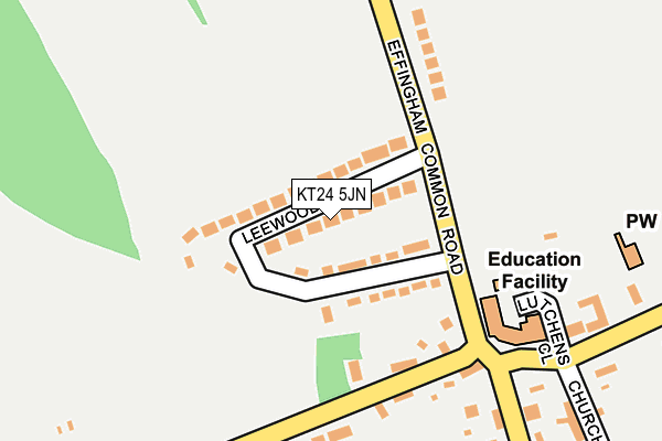 KT24 5JN map - OS OpenMap – Local (Ordnance Survey) KT24 5JN map - OS OpenMap – Local (Ordnance Survey)