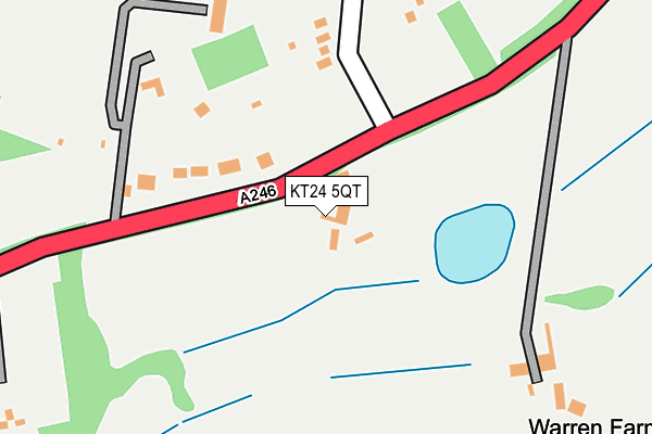 KT24 5QT map - OS OpenMap – Local (Ordnance Survey) KT24 5QT map - OS OpenMap – Local (Ordnance Survey)