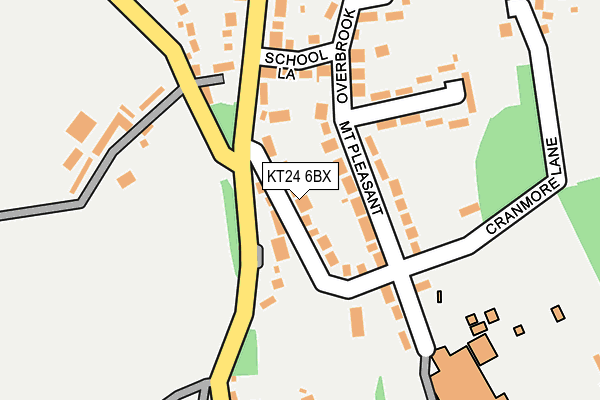 KT24 6BX map - OS OpenMap – Local (Ordnance Survey) KT24 6BX map - OS OpenMap – Local (Ordnance Survey)