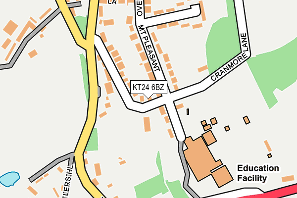 KT24 6BZ map - OS OpenMap – Local (Ordnance Survey) KT24 6BZ map - OS OpenMap – Local (Ordnance Survey)