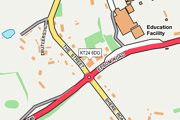 KT24 6DG map - OS OpenMap – Local (Ordnance Survey) KT24 6DG map - OS OpenMap – Local (Ordnance Survey)