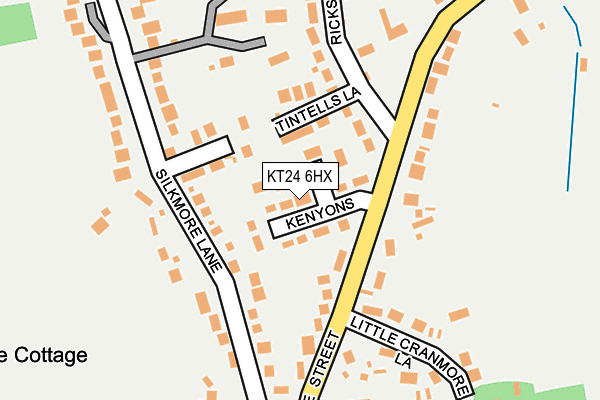 KT24 6HX map - OS OpenMap – Local (Ordnance Survey) KT24 6HX map - OS OpenMap – Local (Ordnance Survey)