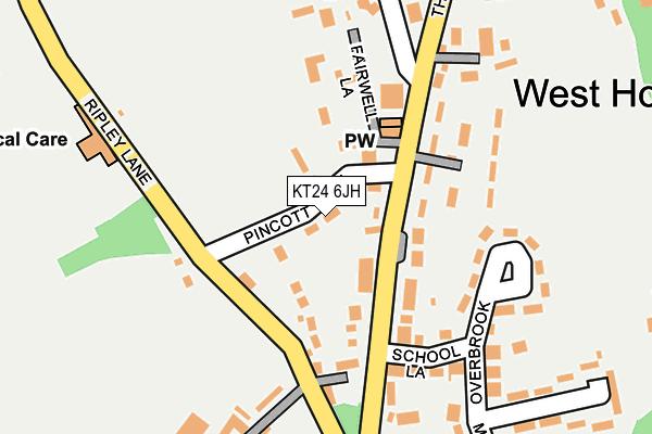 KT24 6JH map - OS OpenMap – Local (Ordnance Survey) KT24 6JH map - OS OpenMap – Local (Ordnance Survey)