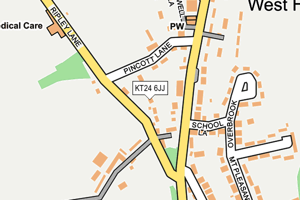 KT24 6JJ map - OS OpenMap – Local (Ordnance Survey) KT24 6JJ map - OS OpenMap – Local (Ordnance Survey)