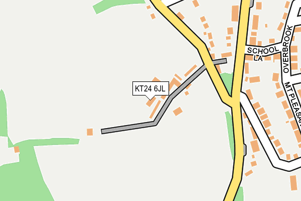 KT24 6JL map - OS OpenMap – Local (Ordnance Survey) KT24 6JL map - OS OpenMap – Local (Ordnance Survey)