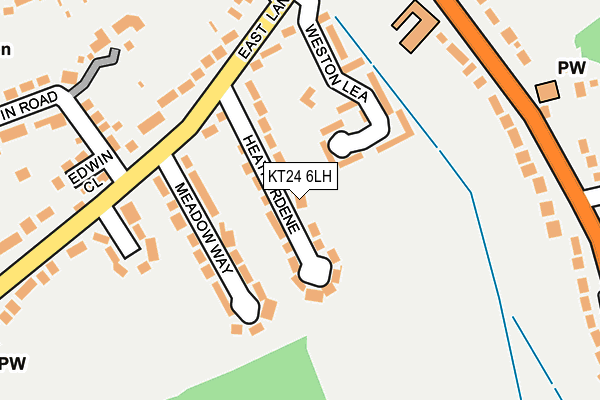 KT24 6LH map - OS OpenMap – Local (Ordnance Survey) KT24 6LH map - OS OpenMap – Local (Ordnance Survey)