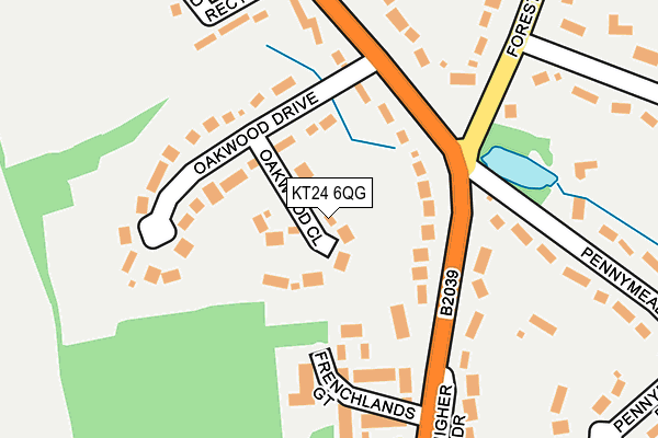 KT24 6QG map - OS OpenMap – Local (Ordnance Survey) KT24 6QG map - OS OpenMap – Local (Ordnance Survey)