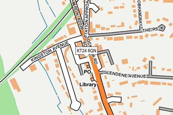 KT24 6QN map - OS OpenMap – Local (Ordnance Survey) KT24 6QN map - OS OpenMap – Local (Ordnance Survey)
