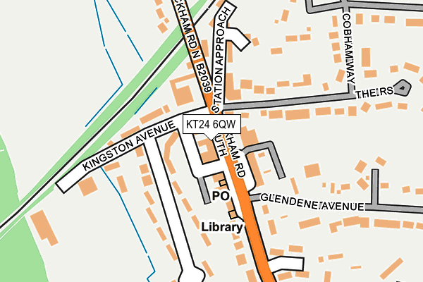 KT24 6QW map - OS OpenMap – Local (Ordnance Survey) KT24 6QW map - OS OpenMap – Local (Ordnance Survey)