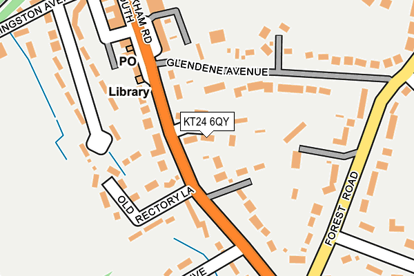 KT24 6QY map - OS OpenMap – Local (Ordnance Survey) KT24 6QY map - OS OpenMap – Local (Ordnance Survey)