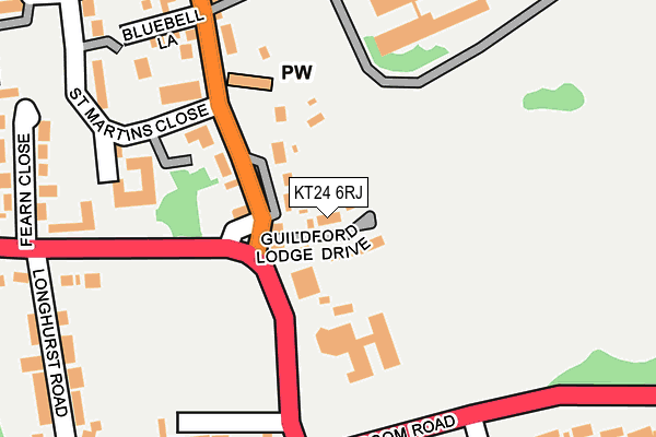 KT24 6RJ map - OS OpenMap – Local (Ordnance Survey) KT24 6RJ map - OS OpenMap – Local (Ordnance Survey)