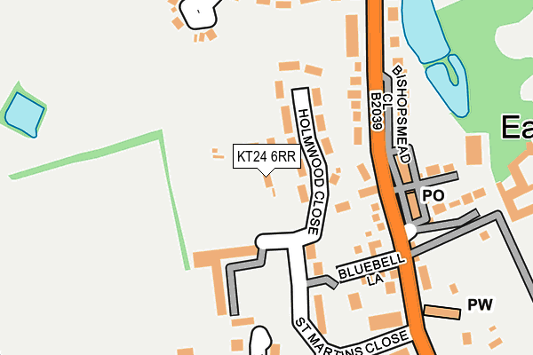 KT24 6RR map - OS OpenMap – Local (Ordnance Survey) KT24 6RR map - OS OpenMap – Local (Ordnance Survey)