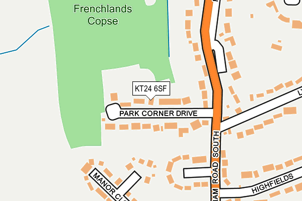 KT24 6SF map - OS OpenMap – Local (Ordnance Survey) KT24 6SF map - OS OpenMap – Local (Ordnance Survey)