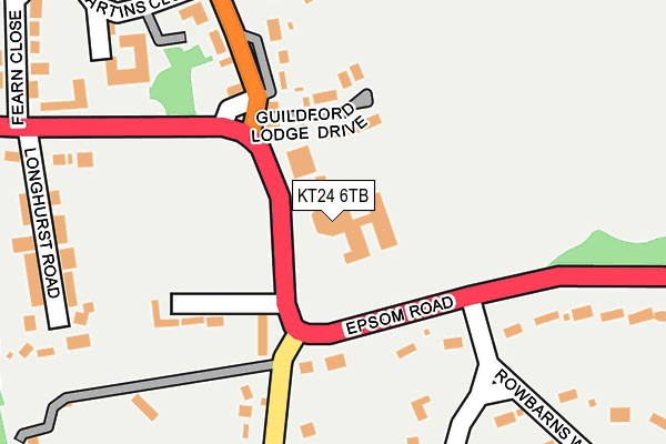 KT24 6TB map - OS OpenMap – Local (Ordnance Survey)