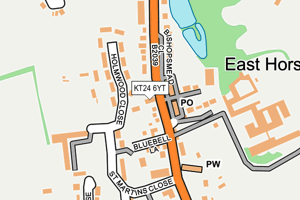 KT24 6YT map - OS OpenMap – Local (Ordnance Survey) KT24 6YT map - OS OpenMap – Local (Ordnance Survey)