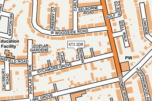 KT3 3DR map - OS OpenMap – Local (Ordnance Survey) KT3 3DR map - OS OpenMap – Local (Ordnance Survey)