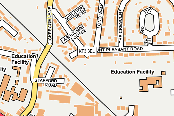 KT3 3EL map - OS OpenMap – Local (Ordnance Survey) KT3 3EL map - OS OpenMap – Local (Ordnance Survey)