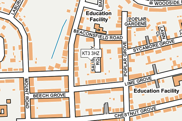 KT3 3HZ map - OS OpenMap – Local (Ordnance Survey) KT3 3HZ map - OS OpenMap – Local (Ordnance Survey)