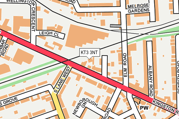 KT3 3NT map - OS OpenMap – Local (Ordnance Survey) KT3 3NT map - OS OpenMap – Local (Ordnance Survey)
