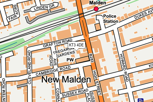 KT3 4DE map - OS OpenMap – Local (Ordnance Survey) KT3 4DE map - OS OpenMap – Local (Ordnance Survey)