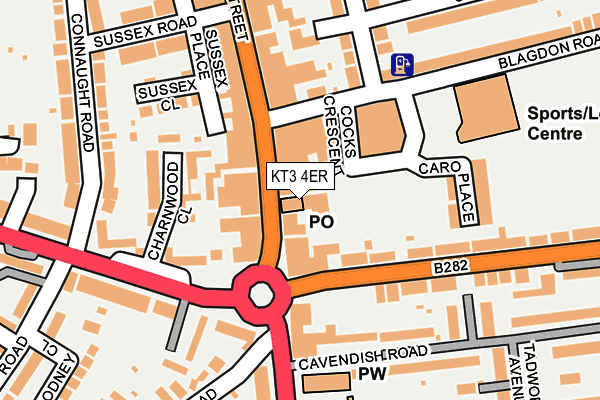 KT3 4ER map - OS OpenMap – Local (Ordnance Survey) KT3 4ER map - OS OpenMap – Local (Ordnance Survey)