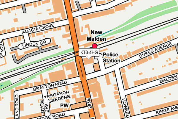 KT3 4HG map - OS OpenMap – Local (Ordnance Survey) KT3 4HG map - OS OpenMap – Local (Ordnance Survey)