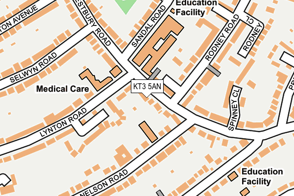 KT3 5AN map - OS OpenMap – Local (Ordnance Survey) KT3 5AN map - OS OpenMap – Local (Ordnance Survey)