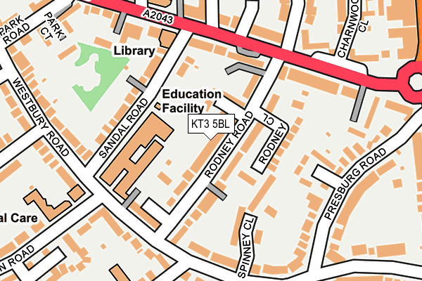 KT3 5BL map - OS OpenMap – Local (Ordnance Survey) KT3 5BL map - OS OpenMap – Local (Ordnance Survey)