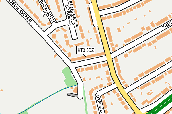 KT3 5DZ map - OS OpenMap – Local (Ordnance Survey) KT3 5DZ map - OS OpenMap – Local (Ordnance Survey)