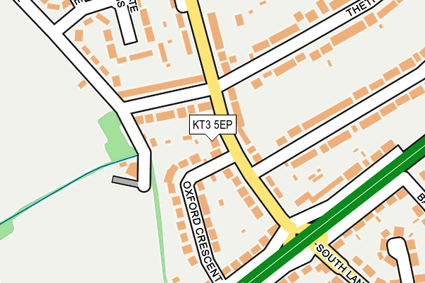KT3 5EP map - OS OpenMap – Local (Ordnance Survey) KT3 5EP map - OS OpenMap – Local (Ordnance Survey)