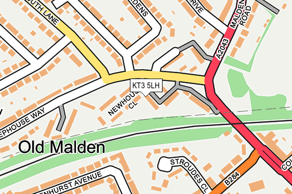 KT3 5LH map - OS OpenMap – Local (Ordnance Survey) KT3 5LH map - OS OpenMap – Local (Ordnance Survey)