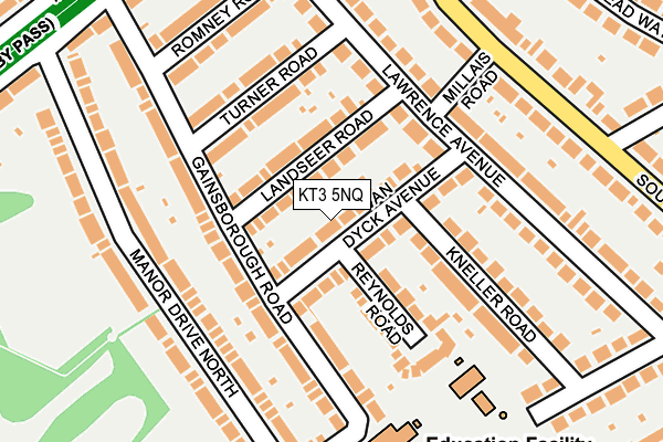 KT3 5NQ map - OS OpenMap – Local (Ordnance Survey) KT3 5NQ map - OS OpenMap – Local (Ordnance Survey)