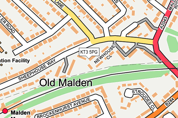 KT3 5PG map - OS OpenMap – Local (Ordnance Survey) KT3 5PG map - OS OpenMap – Local (Ordnance Survey)