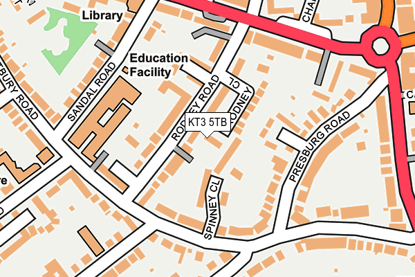 KT3 5TB map - OS OpenMap – Local (Ordnance Survey) KT3 5TB map - OS OpenMap – Local (Ordnance Survey)