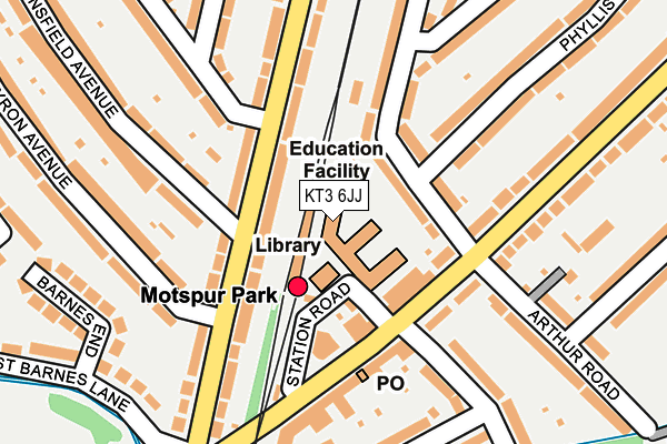 KT3 6JJ map - OS OpenMap – Local (Ordnance Survey) KT3 6JJ map - OS OpenMap – Local (Ordnance Survey)