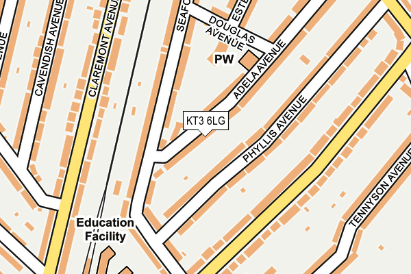 KT3 6LG map - OS OpenMap – Local (Ordnance Survey) KT3 6LG map - OS OpenMap – Local (Ordnance Survey)