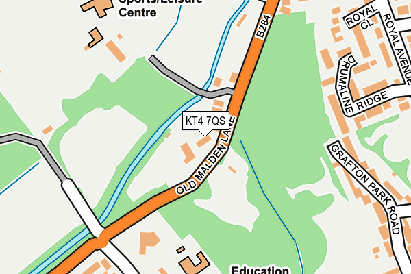 KT4 7QS map - OS OpenMap – Local (Ordnance Survey) KT4 7QS map - OS OpenMap – Local (Ordnance Survey)