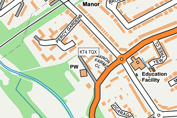 KT4 7QX map - OS OpenMap – Local (Ordnance Survey) KT4 7QX map - OS OpenMap – Local (Ordnance Survey)