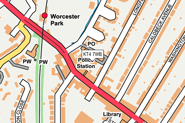 KT4 7WB map - OS OpenMap – Local (Ordnance Survey) KT4 7WB map - OS OpenMap – Local (Ordnance Survey)