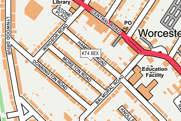 KT4 8EX map - OS OpenMap – Local (Ordnance Survey) KT4 8EX map - OS OpenMap – Local (Ordnance Survey)