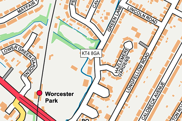KT4 8GA map - OS OpenMap – Local (Ordnance Survey) KT4 8GA map - OS OpenMap – Local (Ordnance Survey)