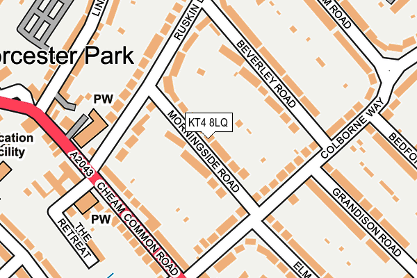 KT4 8LQ map - OS OpenMap – Local (Ordnance Survey) KT4 8LQ map - OS OpenMap – Local (Ordnance Survey)