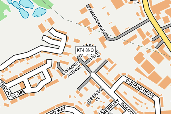 KT4 8NQ map - OS OpenMap – Local (Ordnance Survey) KT4 8NQ map - OS OpenMap – Local (Ordnance Survey)