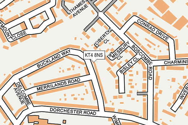 KT4 8NS map - OS OpenMap – Local (Ordnance Survey) KT4 8NS map - OS OpenMap – Local (Ordnance Survey)