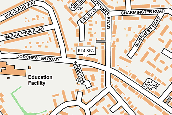 KT4 8PA map - OS OpenMap – Local (Ordnance Survey) KT4 8PA map - OS OpenMap – Local (Ordnance Survey)