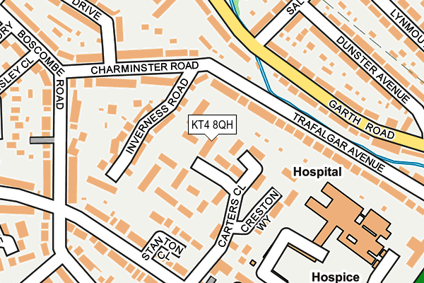 KT4 8QH map - OS OpenMap – Local (Ordnance Survey) KT4 8QH map - OS OpenMap – Local (Ordnance Survey)