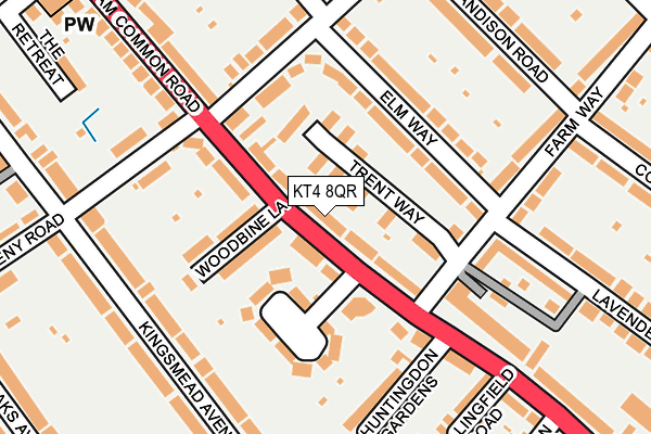 KT4 8QR map - OS OpenMap – Local (Ordnance Survey) KT4 8QR map - OS OpenMap – Local (Ordnance Survey)