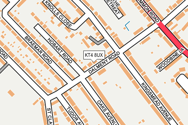 KT4 8UX map - OS OpenMap – Local (Ordnance Survey) KT4 8UX map - OS OpenMap – Local (Ordnance Survey)